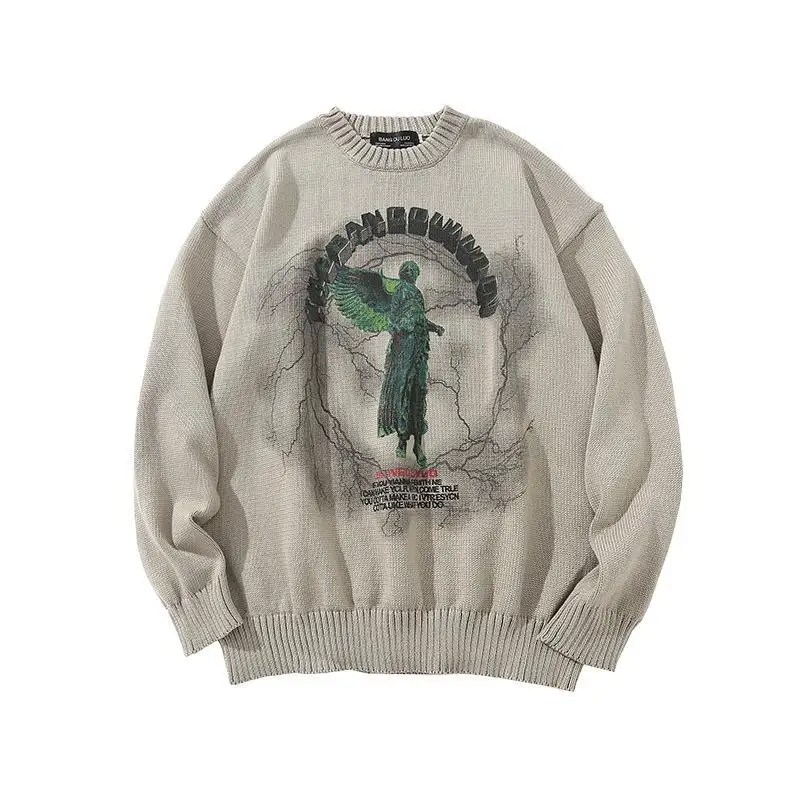 Vintage Sweater Men's And Women's Round Neck Loose Knit Sweater
Vintage Sweater Men's And Women's Round Neck Loose Knit Sweater