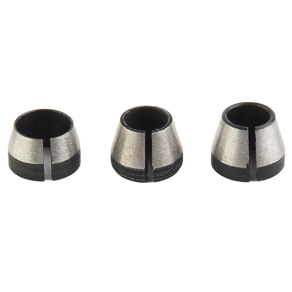 3pc Collet 6mm 6.35mm 8mm Carbon Steel Collet Chuck Adapter Engraving Trimming Machine Electric Router Milling Cutter Accessory
3pc Collet 6mm 6.35mm 8mm Carbon Steel Collet Chuck Adapter Engraving Trimming Machine Electric Router Milling Cutter Accessory