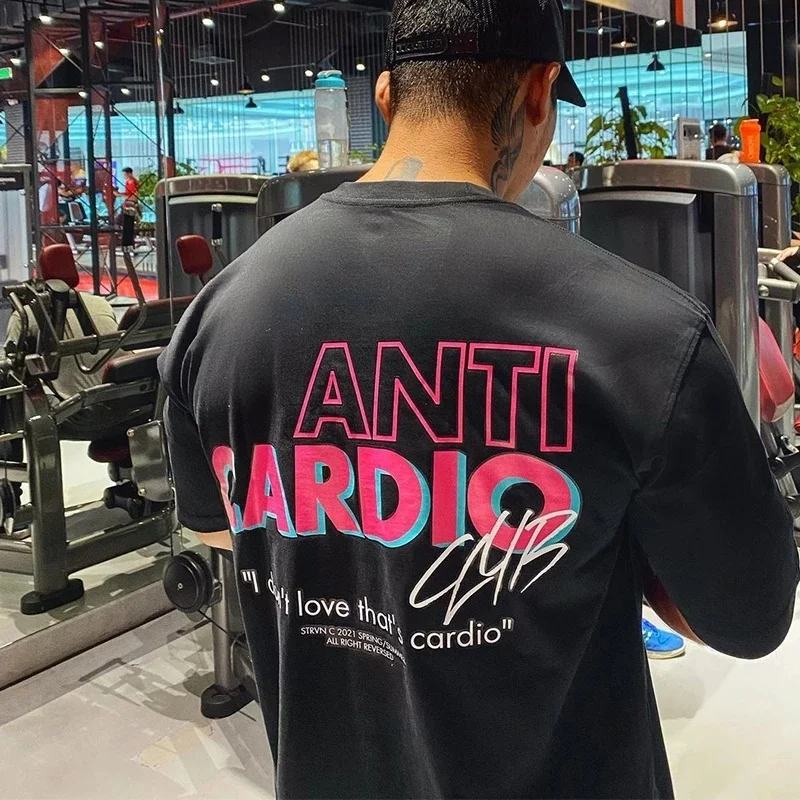 ANTI CARDIO Casual Oversized sort sleeves cotton t sirt ym Fitness Male Trainin Workout Cotton Tees Top New Fasion Clotes
ANTI CARDIO Casual Oversized sort sleeves cotton t sirt ym Fitness Male Trainin Workout Cotton Tees Top New Fasion Clotes