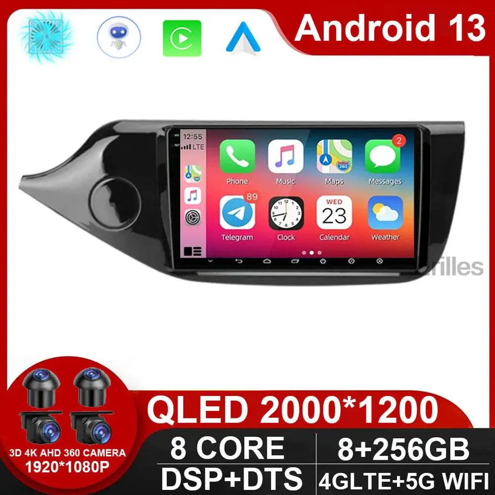 Мультимедийная магнитола для Kia Ceed мультимедийная стерео-система на Android 13 с 9