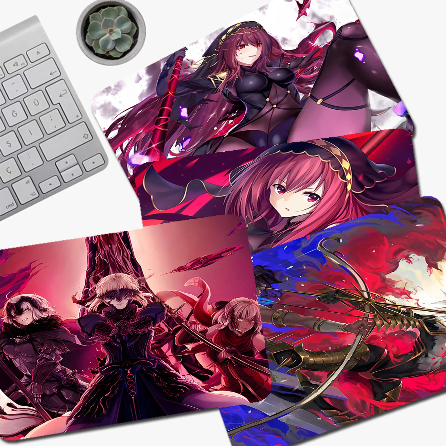 

Fate Grand Order Mousepad Non-slip Lockedge Cartoon Anime Gaming Mouse Pad Keyboard Mats Smooth Company for PC Gamer Mousemat