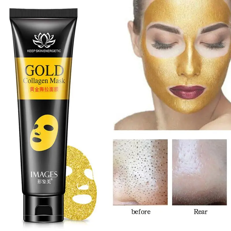 

60g Deep Cleansing Gold Collagen Peel Off Mask Blackhead Remove Whitening Lifting Firming Skin Anti Wrinkle Golden Face Mask