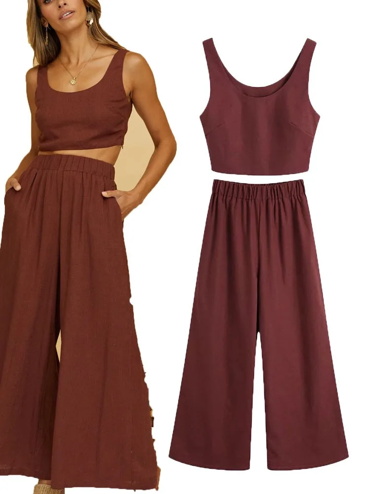 ZA 2022 Vest Cropped Female Summer Suit Elegant Wide-leg Slim Short Blouse Women Summer about Suit Chic Soft Daily Street Sets
ZA 2022 Vest Cropped Female Summer Suit Elegant Wide-leg Slim Short Blouse Women Summer about Suit Chic Soft Daily Street Sets
