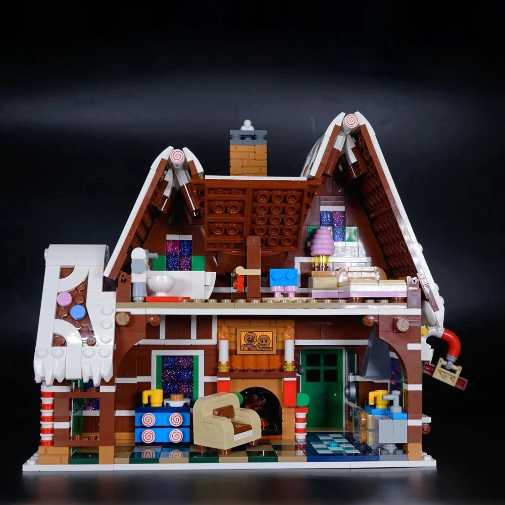 Набор имбирного домика, совместимый с моделями 10267 DIY, зимняя деревня, строительные блоки, кирпичи, игрушки для детей, подарки на день рождения для девочек 
Набор имбирного домика, совместимый с моделями 10267 DIY, зимняя деревня, строительные блоки, кирпичи, игрушки для детей, подарки на день рождения для девочек