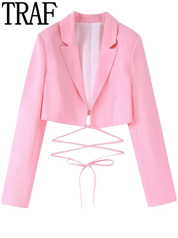 TRAF Pink Cropped Blazer Women Satin Short Blazer Woman Office Casual Long Sleeve Summer Jacket Women's Blazer And Pants Set
TRAF Pink Cropped Blazer Women Satin Short Blazer Woman Office Casual Long Sleeve Summer Jacket Women's Blazer And Pants Set