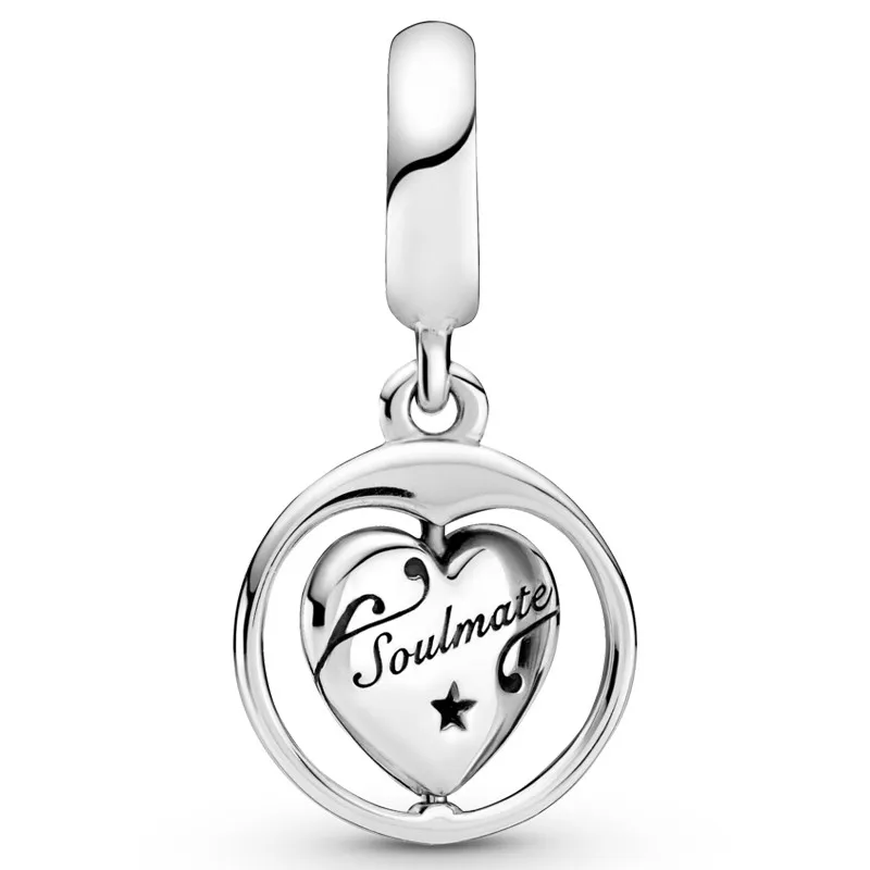 

Authentic 925 Sterling Silver Moments Spinning Forever & Always Soulmate Dangle Charm Fit Pandora Bracelet & Necklace Jewelry