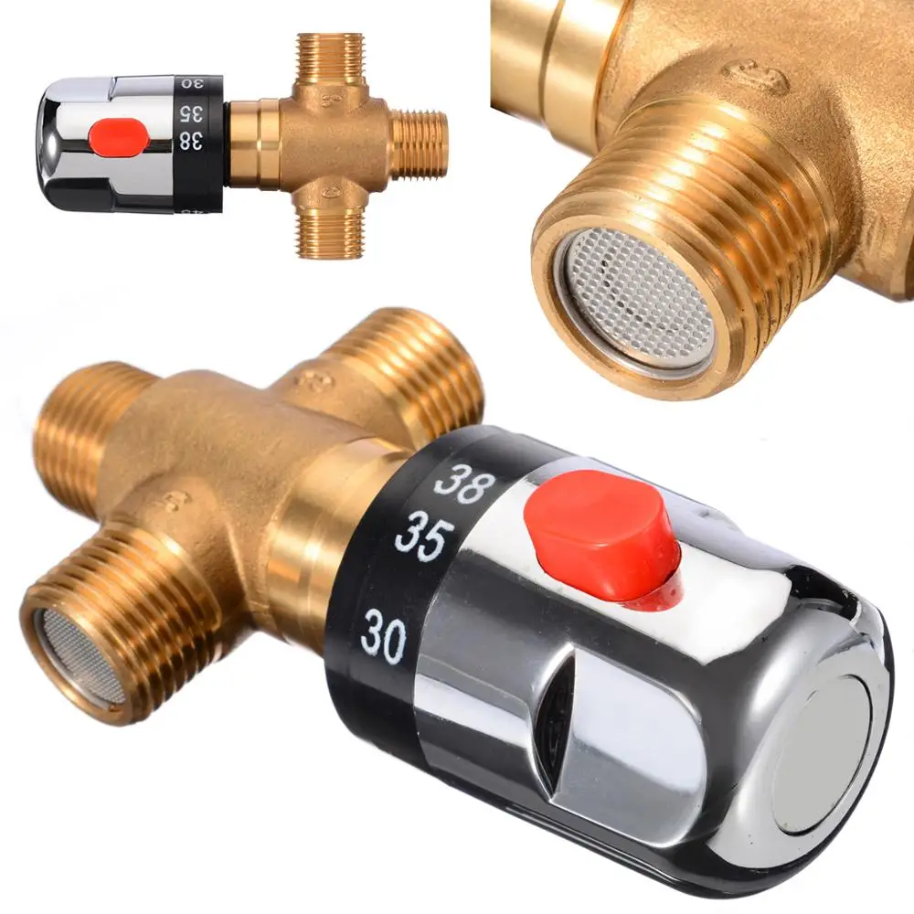 1pc Standard Thermostatic G1/2'' Mixing Water Temperature Control Valve Faucet Replacement Parts
1pc Standard Thermostatic G1/2'' Mixing Water Temperature Control Valve Faucet Replacement Parts