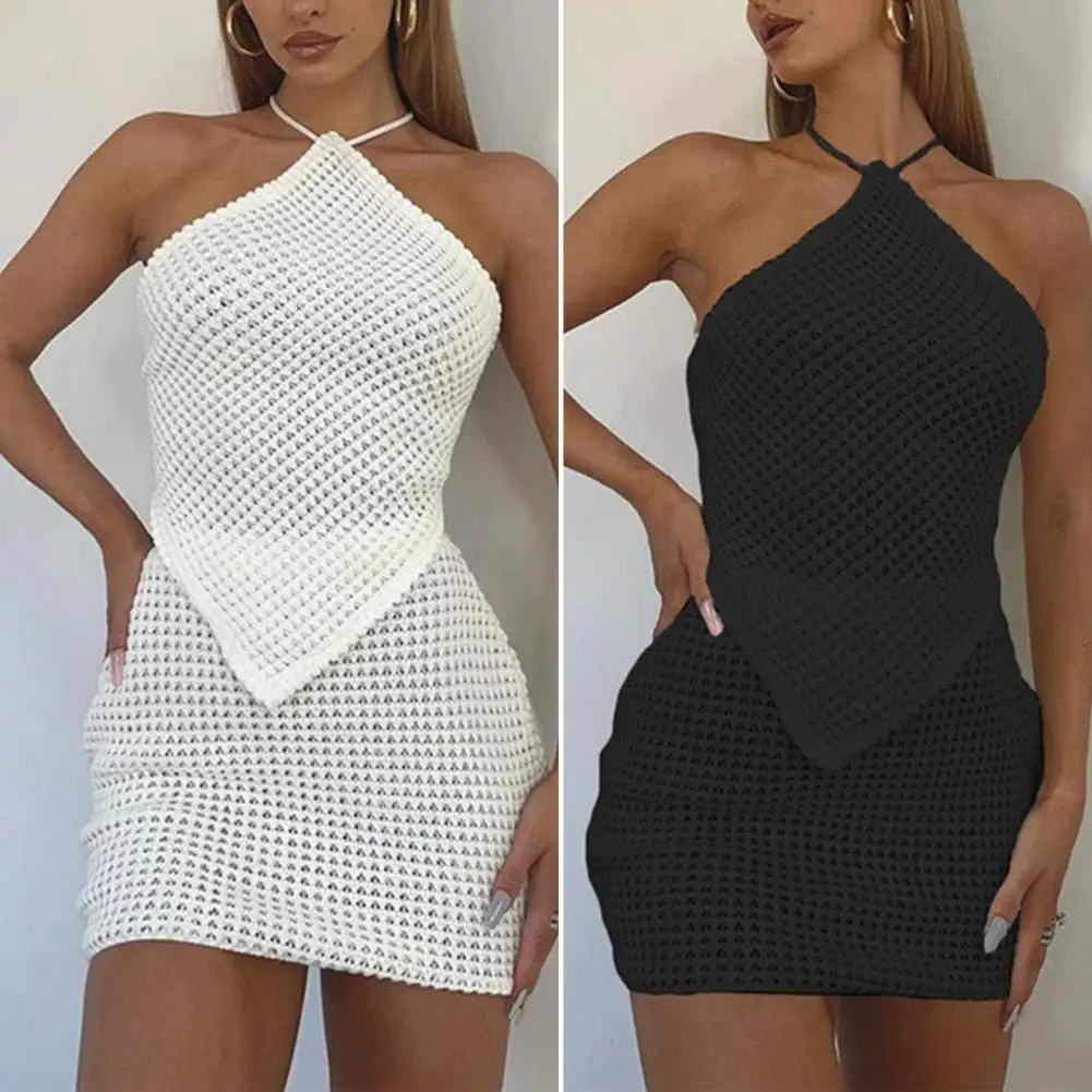 2 Pcs/Set Stylish Hight Waist Backless Tank Top Skirt Suit Summer Top Skirt Suit Breathable Slim Fit
2 Pcs/Set Stylish Hight Waist Backless Tank Top Skirt Suit Summer Top Skirt Suit Breathable Slim Fit