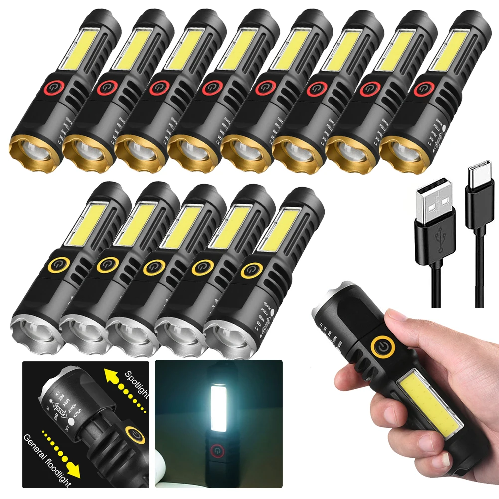 1-10 шт. светодиодный Телескопический Мини-фонарь с зумом Тип C USB зарядка XPE + COB светодиодный фонарики 4 скорости регулируемый фонарик для кемп...
1-10 шт. светодиодный Телескопический Мини-фонарь с зумом Тип C USB зарядка XPE + COB светодиодный фонарики 4 скорости регулируемый фонарик для кемп...