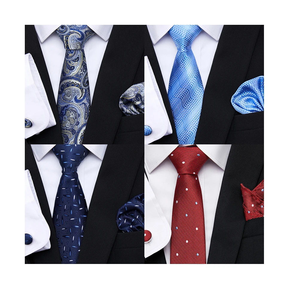 Newest design Classic Holiday Present Silk Tie Handkerchief Cufflink Set Necktie Striped Man's Dark Red Father's Day
Newest design Classic Holiday Present Silk Tie Handkerchief Cufflink Set Necktie Striped Man's Dark Red Father's Day