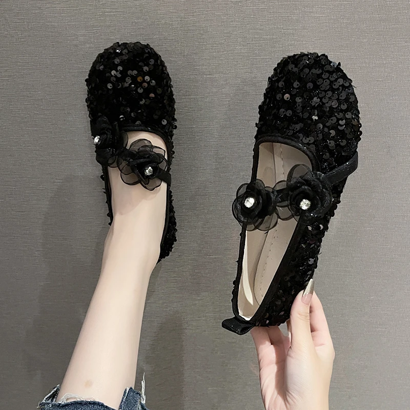 New Round Toe Sequins Rhinestone Flower Decoration Fashion Sandals Summer Elegant Casual Flat Women's Shoes Zapatos Mujer
New Round Toe Sequins Rhinestone Flower Decoration Fashion Sandals Summer Elegant Casual Flat Women's Shoes Zapatos Mujer