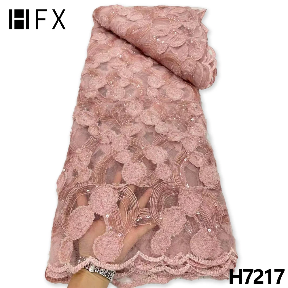 HFX African Lace Fabric New Arrival 2022 Chiffon Sequin Embroidered French Tulle Mesh Lace Fabric For Party Wedding Dress F7217
HFX African Lace Fabric New Arrival 2022 Chiffon Sequin Embroidered French Tulle Mesh Lace Fabric For Party Wedding Dress F7217