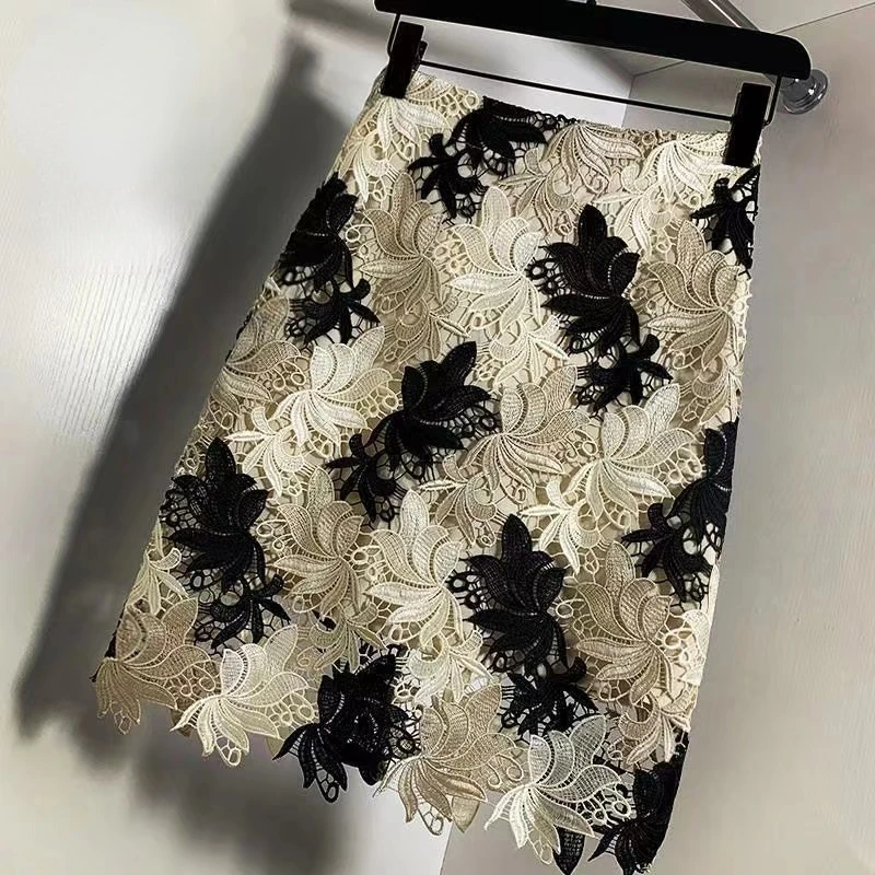 2022 Summer Lace Skirt Women Flower Embroidery Skirks Hollow Out High Quality Ladies Pencil Skirts Office Lady Midi Saia
2022 Summer Lace Skirt Women Flower Embroidery Skirks Hollow Out High Quality Ladies Pencil Skirts Office Lady Midi Saia