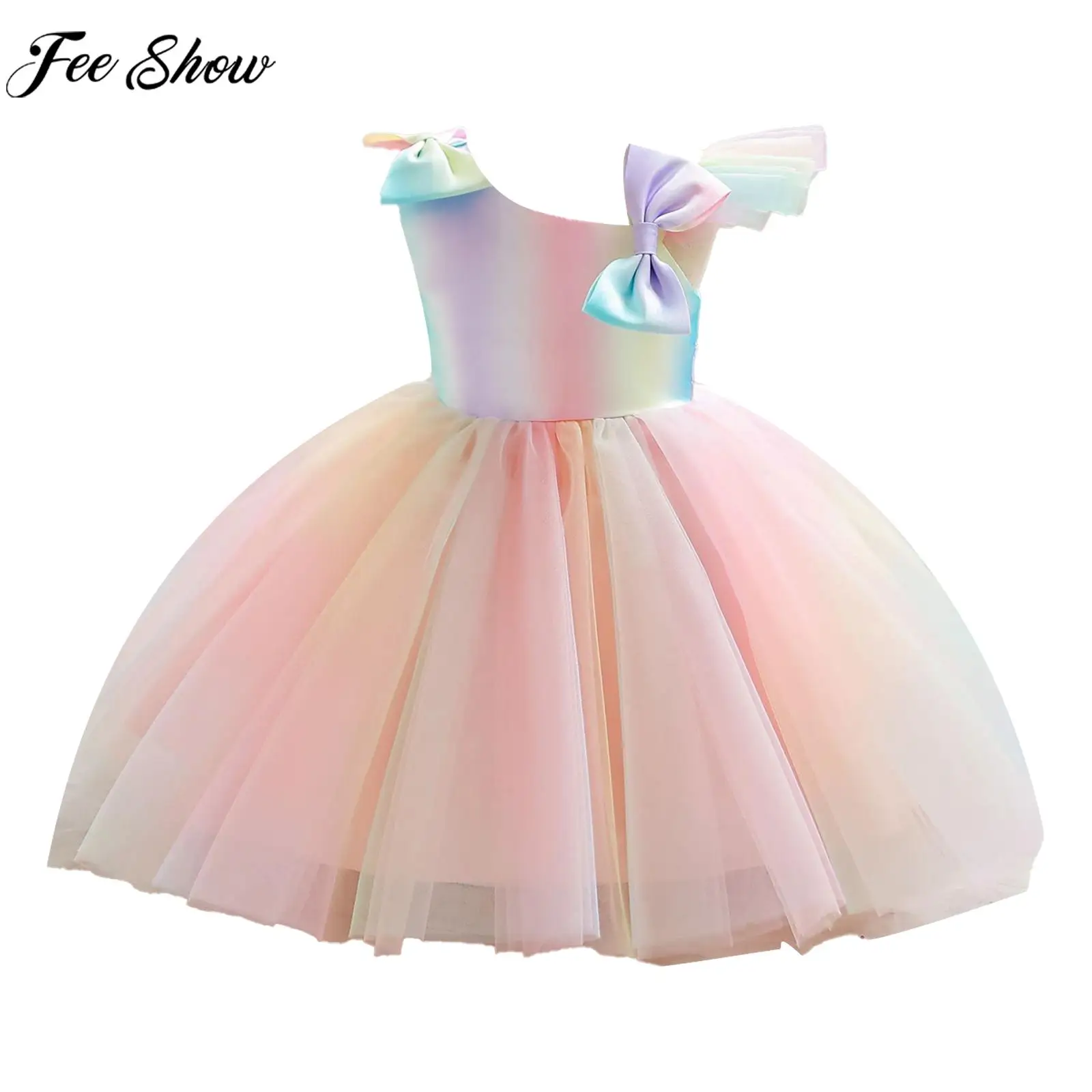 Kids Wedding Flower Girl Dress Elegant Princess Party Dress Sleeveless Bowknot Ruffle Tulle Tutu Gown for Baptism Birthday Prom
Kids Wedding Flower Girl Dress Elegant Princess Party Dress Sleeveless Bowknot Ruffle Tulle Tutu Gown for Baptism Birthday Prom