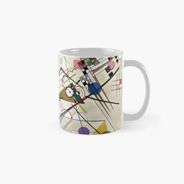 

Kandinsky Composition 8 Abstract Artw Mug Photo Simple Handle Round Design Gifts Coffee Tea Cup Drinkware Image Picture