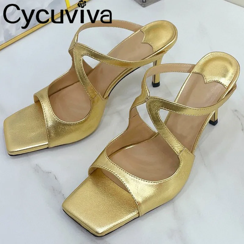 Женские модельные шлепанцы на высоком каблуке, Летние кожаные шлепанцы с квадратным носком, женские вечерние туфли с оплеткой, 2022
Женские модельные шлепанцы на высоком каблуке, Летние кожаные шлепанцы с квадратным носком, женские вечерние туфли с оплеткой, 2022