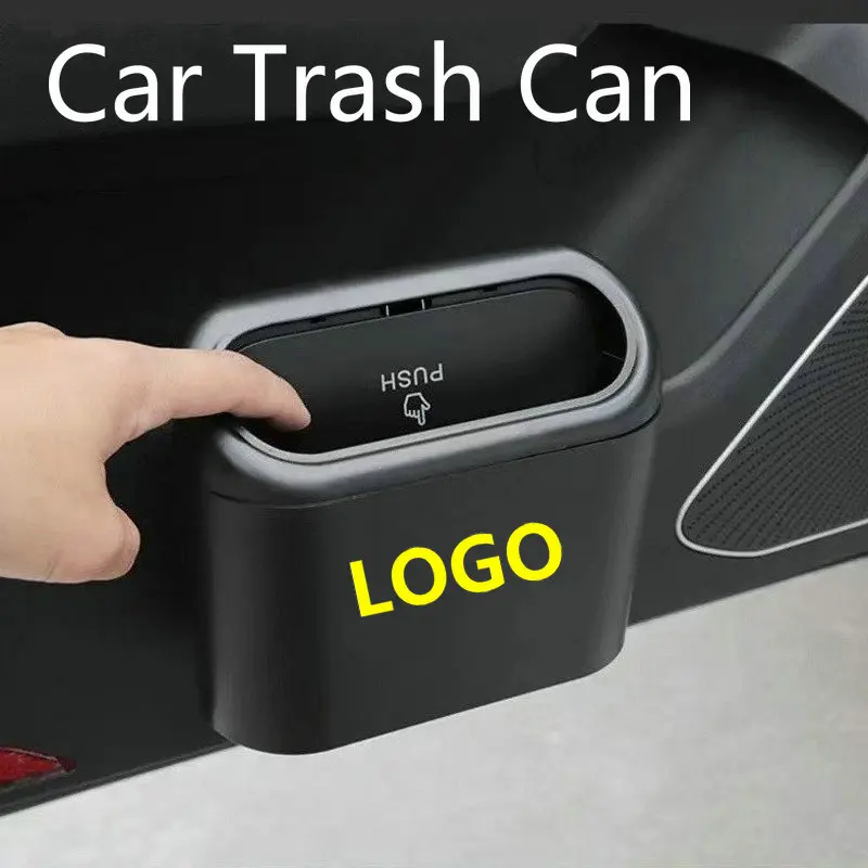 

Car Trash Can Garbage Bin Car Logo Interior Storage Box For Mercedes Benz A B C E S GLB GLC GLS GLE M ML GL GLK Class W205 W212