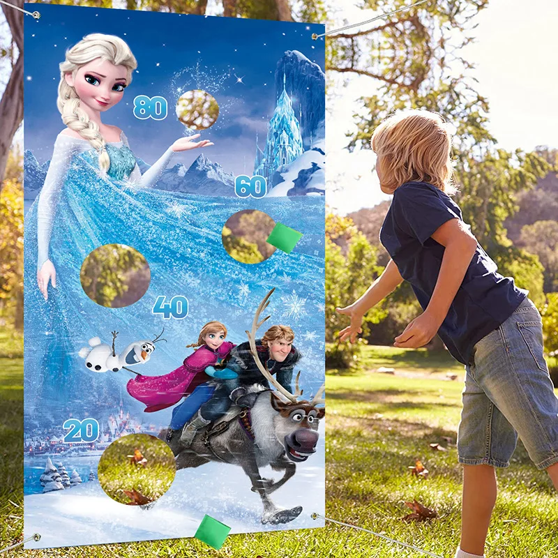 

Disney animation Frozen theme sandbag game background fun bean bag throwing game banner Aisha party decoration supplies