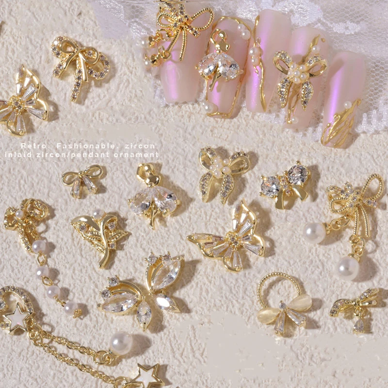 2022 Nail Art Trend 3 Pieces/set Nail Art Zircon Jewelry Bow Pearl Heart Pendant Metal Alloy Nail Art Decoration
2022 Nail Art Trend 3 Pieces/set Nail Art Zircon Jewelry Bow Pearl Heart Pendant Metal Alloy Nail Art Decoration