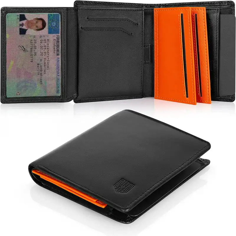 Amazing RFID Blocking Slim Wallet Holder for Men, Keep Credit Cards Safe - Black Firmly Protects & Slim Compact Design 128-156 C
Amazing RFID Blocking Slim Wallet Holder for Men, Keep Credit Cards Safe - Black Firmly Protects & Slim Compact Design 128-156 C