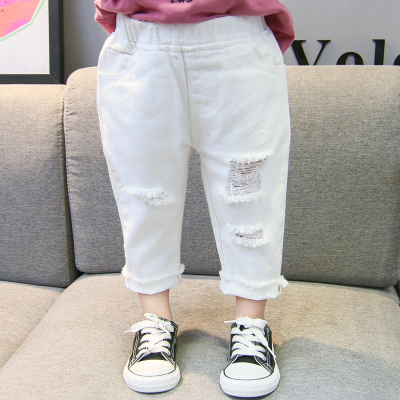 Childen Toddler Boys Girls Hole White Denim Jeans Pants Spring Autumn For Kids Baby Casual Pencil Ankle-Pants Clothes 1 2 7 Year
Childen Toddler Boys Girls Hole White Denim Jeans Pants Spring Autumn For Kids Baby Casual Pencil Ankle-Pants Clothes 1 2 7 Year