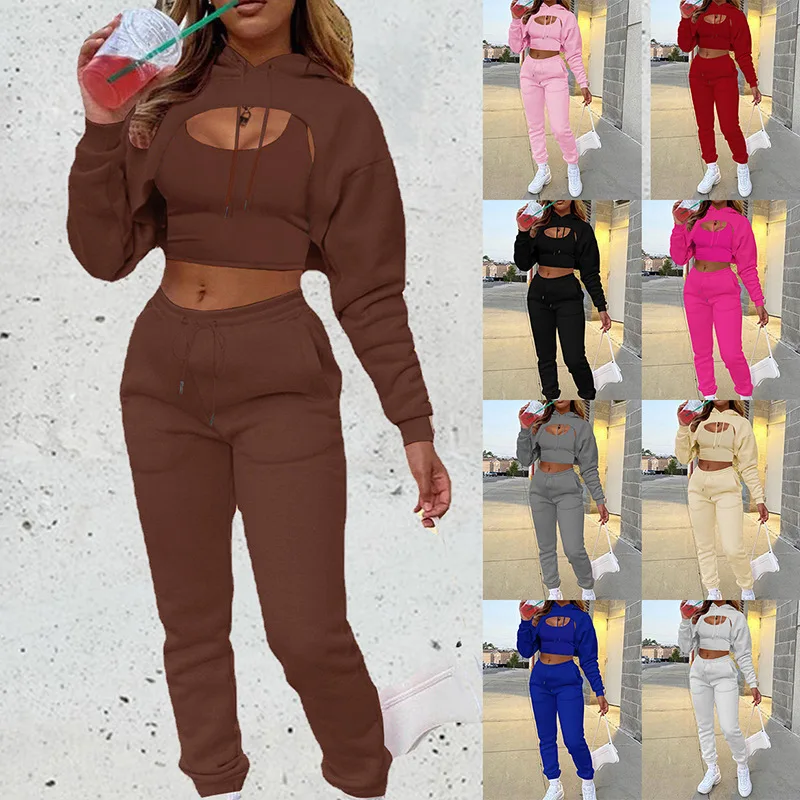2023 Spring and Summer Women's Drawstring Vest Fashion Sports Hooded Sweater Pants Casual Set
2023 Spring and Summer Women's Drawstring Vest Fashion Sports Hooded Sweater Pants Casual Set