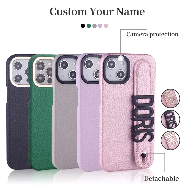 2023 Luxury Leather Custom Name Black Matte Gold Metal Letters Phone Case For iPhone 11 12 13Pro Max Phone Holder Personalized C
2023 Luxury Leather Custom Name Black Matte Gold Metal Letters Phone Case For iPhone 11 12 13Pro Max Phone Holder Personalized C