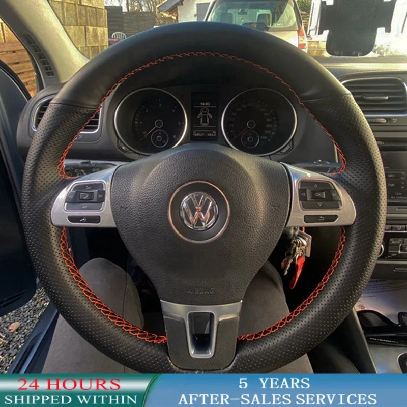 Customized Car Steering Wheel Cover Anti-Slip Leather For Volkswagen Golf Tiguan Passat B7 CC Touran Jetta Mk6 Magotan Sagitar 
Customized Car Steering Wheel Cover Anti-Slip Leather For Volkswagen Golf Tiguan Passat B7 CC Touran Jetta Mk6 Magotan Sagitar