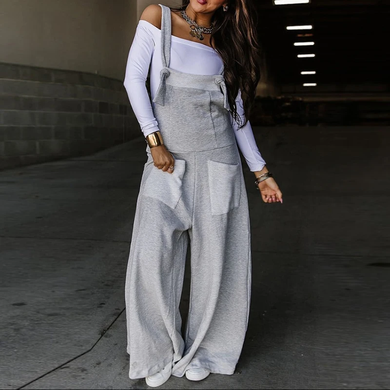All Match Solid Strap Pure Cotton Long Jumpsuit Elegant Women Big Pockets Loose Cargo Pants One Piece Casual High Waist Overall
All Match Solid Strap Pure Cotton Long Jumpsuit Elegant Women Big Pockets Loose Cargo Pants One Piece Casual High Waist Overall