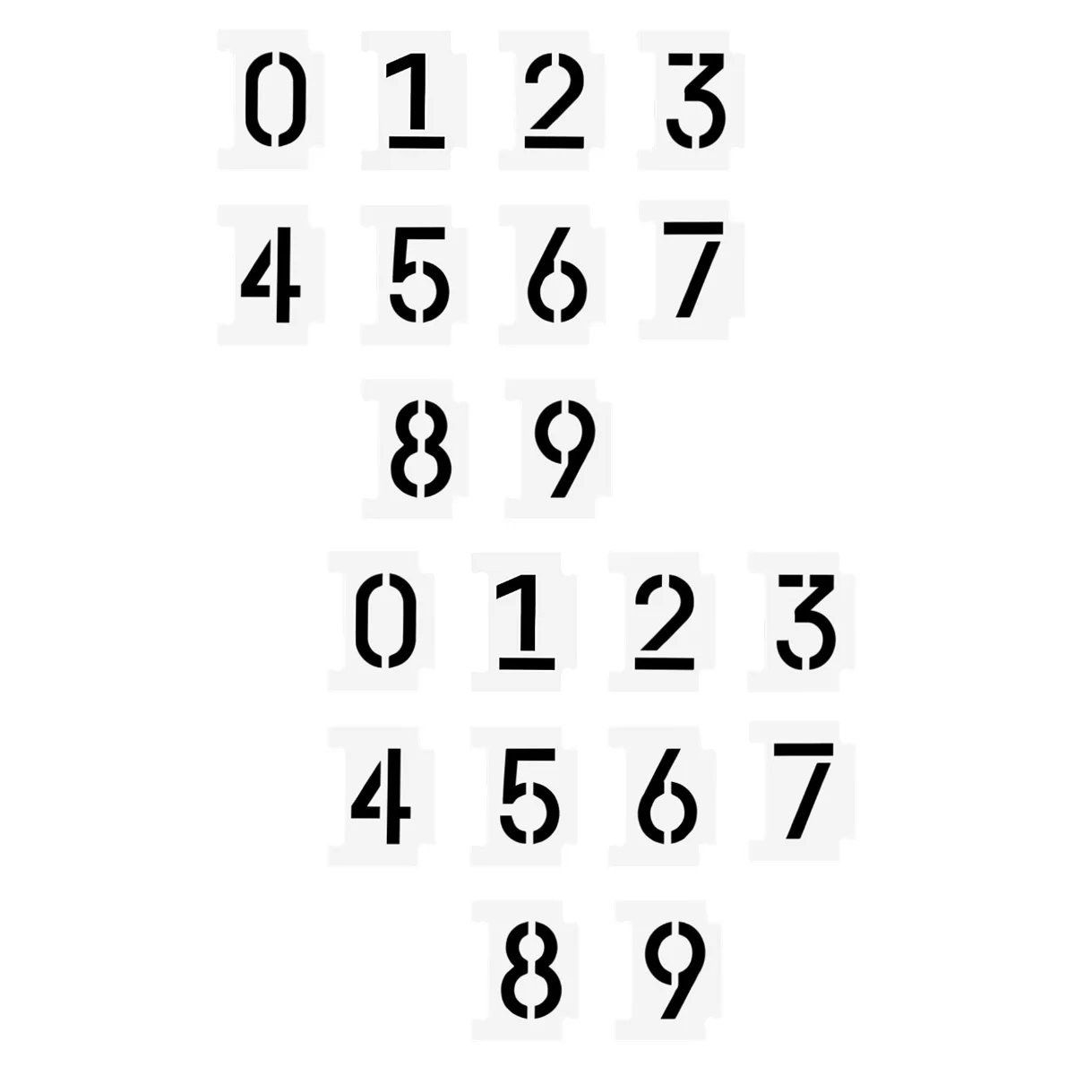 Шаблоны с цифрами на дверь, 2 комплекта
Шаблоны с цифрами на дверь, 2 комплекта