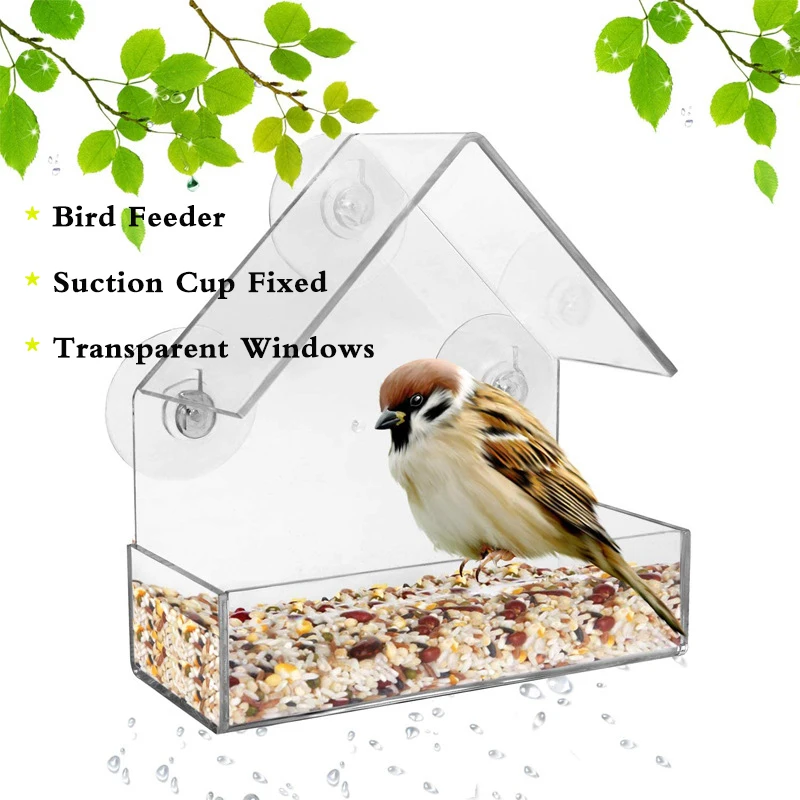 Indoor Bird Feeder Acrylic Transparent Window Tray Feeder Suction Cup Installation House Type House Pet Products Accessories
Indoor Bird Feeder Acrylic Transparent Window Tray Feeder Suction Cup Installation House Type House Pet Products Accessories