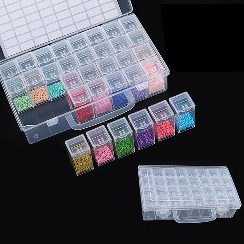 Plastic Transparent Storage Box Diamond Painting Storage Containers Jewelry Bead Diamond Storage Organizer With Lable Stickers
Plastic Transparent Storage Box Diamond Painting Storage Containers Jewelry Bead Diamond Storage Organizer With Lable Stickers