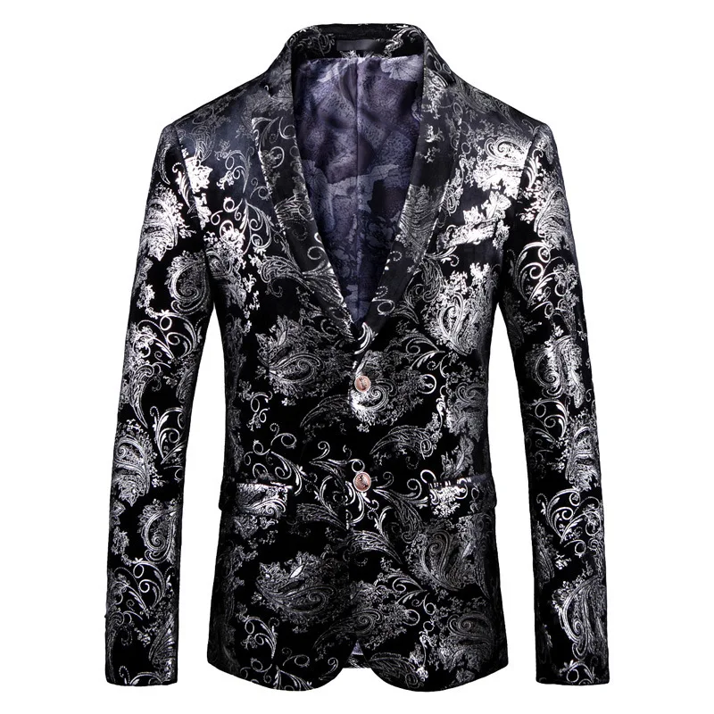 2022 European and American black bronzing flower suit British slim dress black man wedding suit dress male
2022 European and American black bronzing flower suit British slim dress black man wedding suit dress male