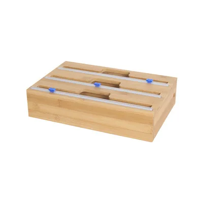 3 in 1 Bamboo Wrap Dispenser with Cutter Plastic Wrap Aluminum Foil Holder Kitchen Roll Organizer plastic plastic
3 in 1 Bamboo Wrap Dispenser with Cutter Plastic Wrap Aluminum Foil Holder Kitchen Roll Organizer plastic plastic