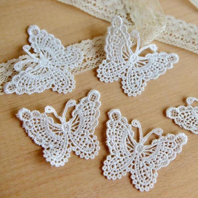 12Pcs White Butterfly Lace Patches Applique DIY Wedding Clothing Dress Sewing Accessories 6.5*5.5CM
12Pcs White Butterfly Lace Patches Applique DIY Wedding Clothing Dress Sewing Accessories 6.5*5.5CM