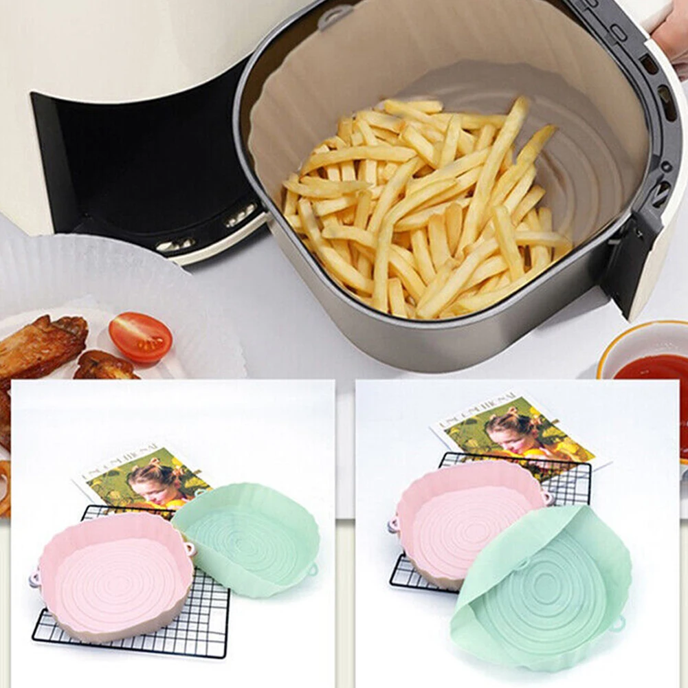 Baking Dish Pan Silicone Oven Air Fryers Baking Basket Liner Pizza Reusable Tray Microwave Kitchen Airfryer Accessories
Baking Dish Pan Silicone Oven Air Fryers Baking Basket Liner Pizza Reusable Tray Microwave Kitchen Airfryer Accessories