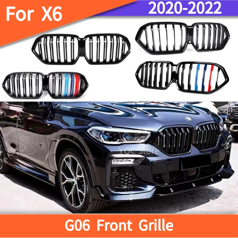 Front Bumper Kidney Grille For BMW X6 G06 F96 2020-2022 xDrive30i 40i M Sport ABS Double Line Grill 1-Slat front grill
Front Bumper Kidney Grille For BMW X6 G06 F96 2020-2022 xDrive30i 40i M Sport ABS Double Line Grill 1-Slat front grill
