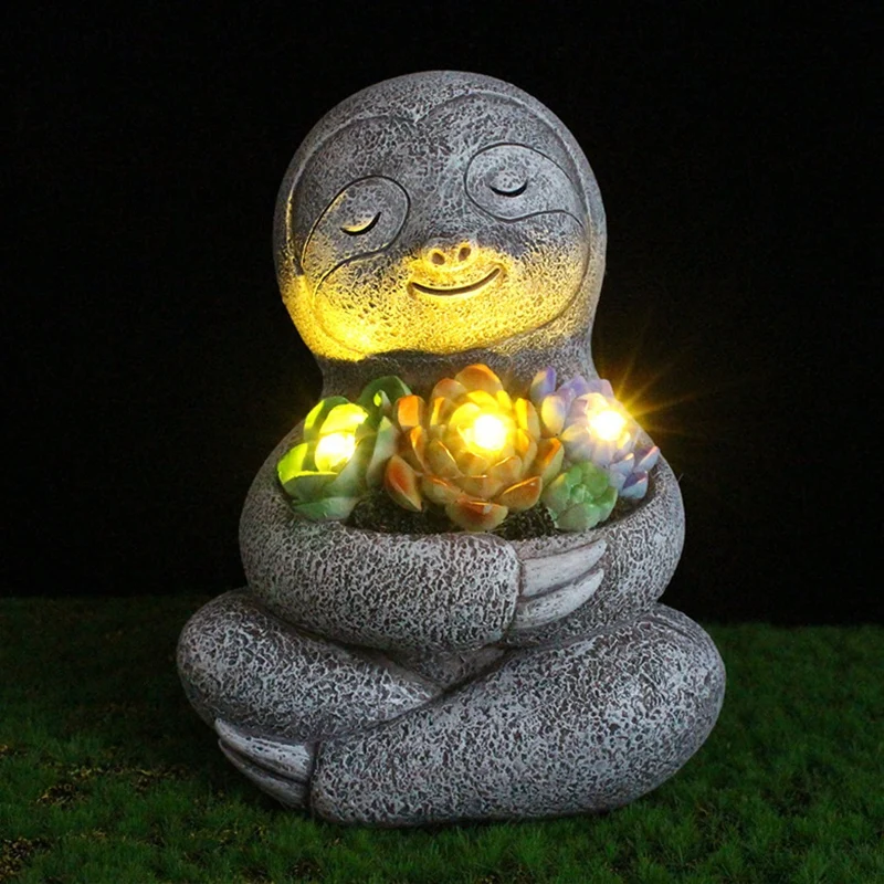 Solar Garden Statue Sloth Figurine With Succulent LED Lights Outdoor Lawn Decor Garden Sloth Statue For Lawn Ornament
Solar Garden Statue Sloth Figurine With Succulent LED Lights Outdoor Lawn Decor Garden Sloth Statue For Lawn Ornament