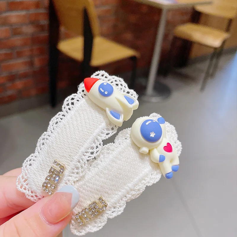 Astronaut Airship Rocket Cartoon Simple Hair Clips For Girl Child Lace White Elastic Hair Band Cute Hair Tie Fashion Accessories 
Astronaut Airship Rocket Cartoon Simple Hair Clips For Girl Child Lace White Elastic Hair Band Cute Hair Tie Fashion Accessories