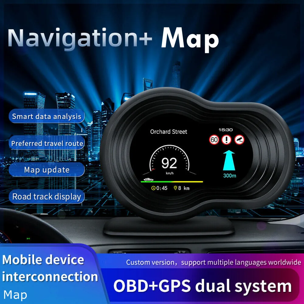 Accessories Durable Replacement New Parts F9 Head Up Display Car Oil Temp Smart Speedometer Watertemperature GPS
Accessories Durable Replacement New Parts F9 Head Up Display Car Oil Temp Smart Speedometer Watertemperature GPS