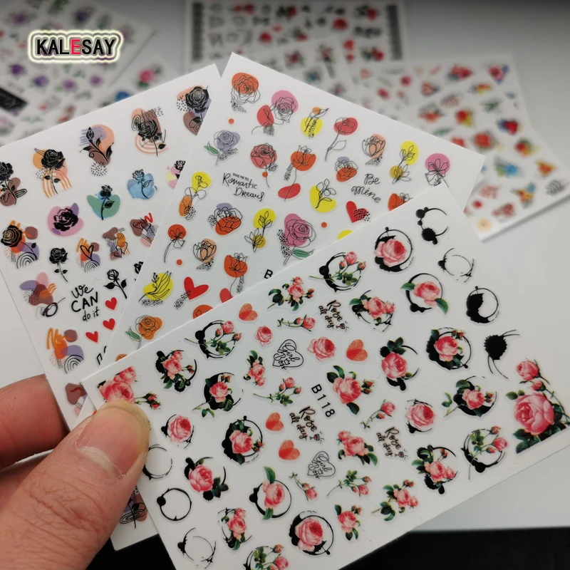 DIY Nails Stickers Manicure Design 3D Flower Nail Decals Designer Stickers for Nail Art Decorations Decor Nail Accesoires
DIY Nails Stickers Manicure Design 3D Flower Nail Decals Designer Stickers for Nail Art Decorations Decor Nail Accesoires