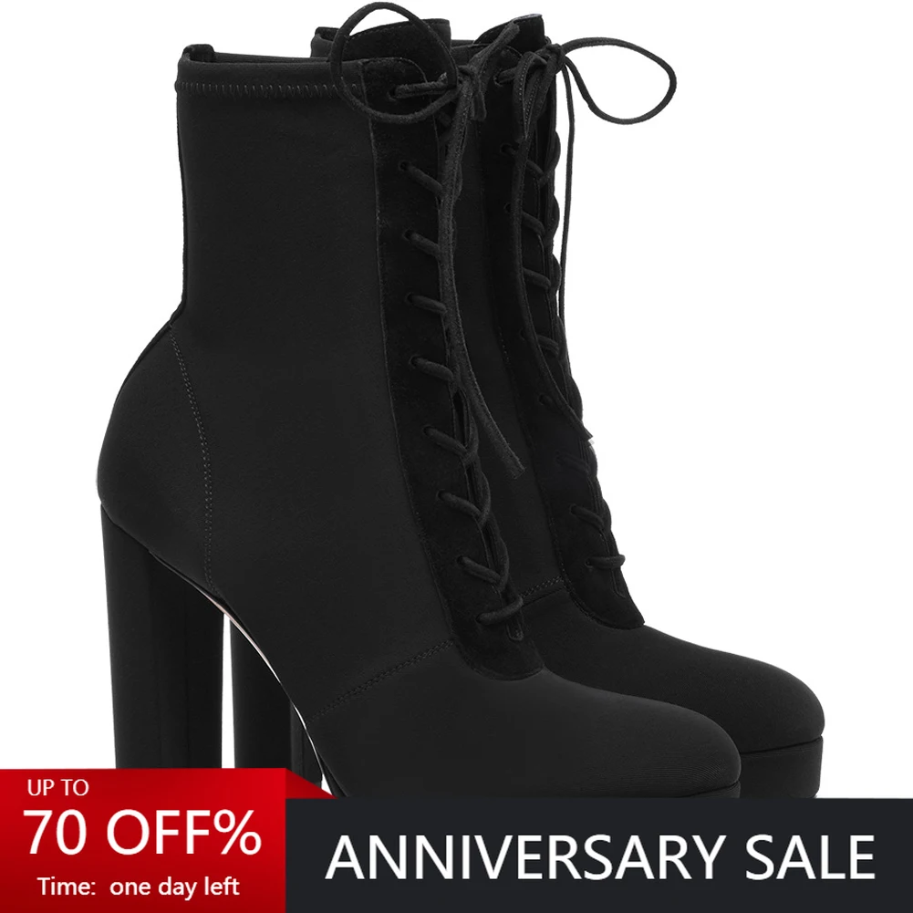 Women Chunky High Heel Mid-Calf Boots Sexy Evening Party Dress Mature Platform Lace-up Plus Size Winter Lady Half Boots 9-CHC-11
Women Chunky High Heel Mid-Calf Boots Sexy Evening Party Dress Mature Platform Lace-up Plus Size Winter Lady Half Boots 9-CHC-11