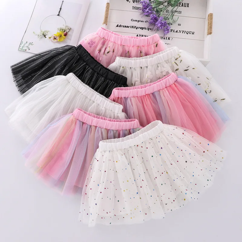 

Baby Girls Kids Clothes Tutu Skirt Fluffy Pettiskirt Children Ballet Dance Skirts Princess Party Petticoats Girl Tulle Skirts