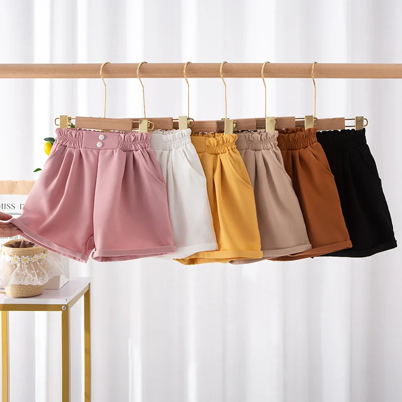 Girls Shorts Summer 2022 Solid Outdoor Sportwear Teenage Kids Casual Pants Elastic Waist Loose All-match Children's Hot Pants
Girls Shorts Summer 2022 Solid Outdoor Sportwear Teenage Kids Casual Pants Elastic Waist Loose All-match Children's Hot Pants