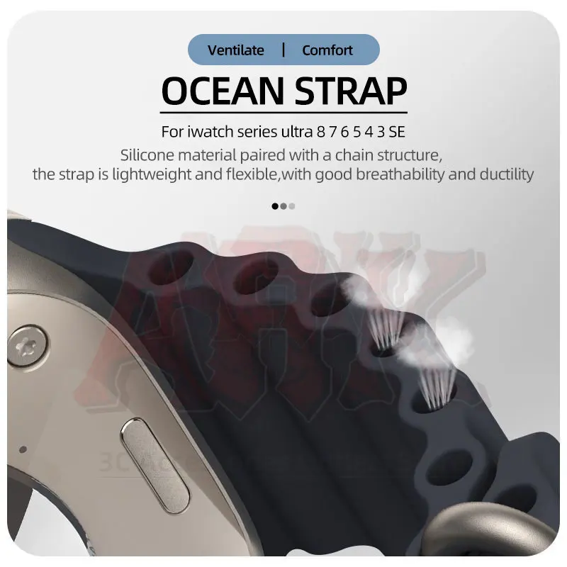Ocean for HK8 HK9 Pro band H11 H10 Ultra correa silicone bracelet DT8 ZD8 Ultra Pro Max Strap For DT7 W59 X8 X7 i8 i10 Ultra Z68 
Ocean for HK8 HK9 Pro band H11 H10 Ultra correa silicone bracelet DT8 ZD8 Ultra Pro Max Strap For DT7 W59 X8 X7 i8 i10 Ultra Z68