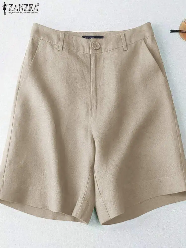 Women Summer Pants 2022 ZANZEA Vintage Casual High Waist Cotton Shorts Solid Loose Beach Shorts Female Work Trousers Oversize
Women Summer Pants 2022 ZANZEA Vintage Casual High Waist Cotton Shorts Solid Loose Beach Shorts Female Work Trousers Oversize