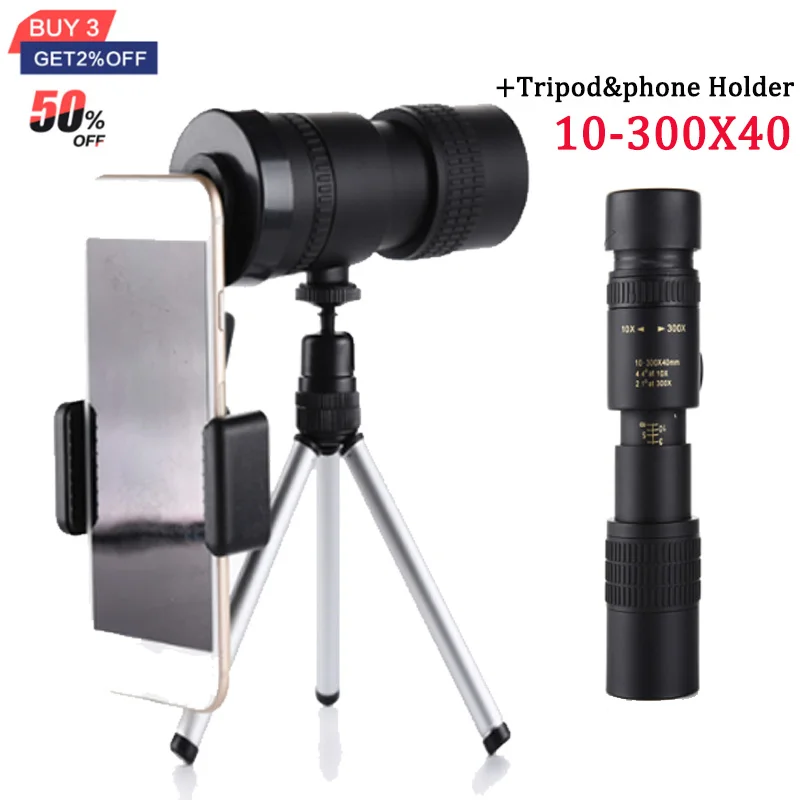 

Powerful 8-40X40 High Zoom Monocular Professional Telescope Portable for Camping Hunting Lll Night Vision Binoculars HD 2023