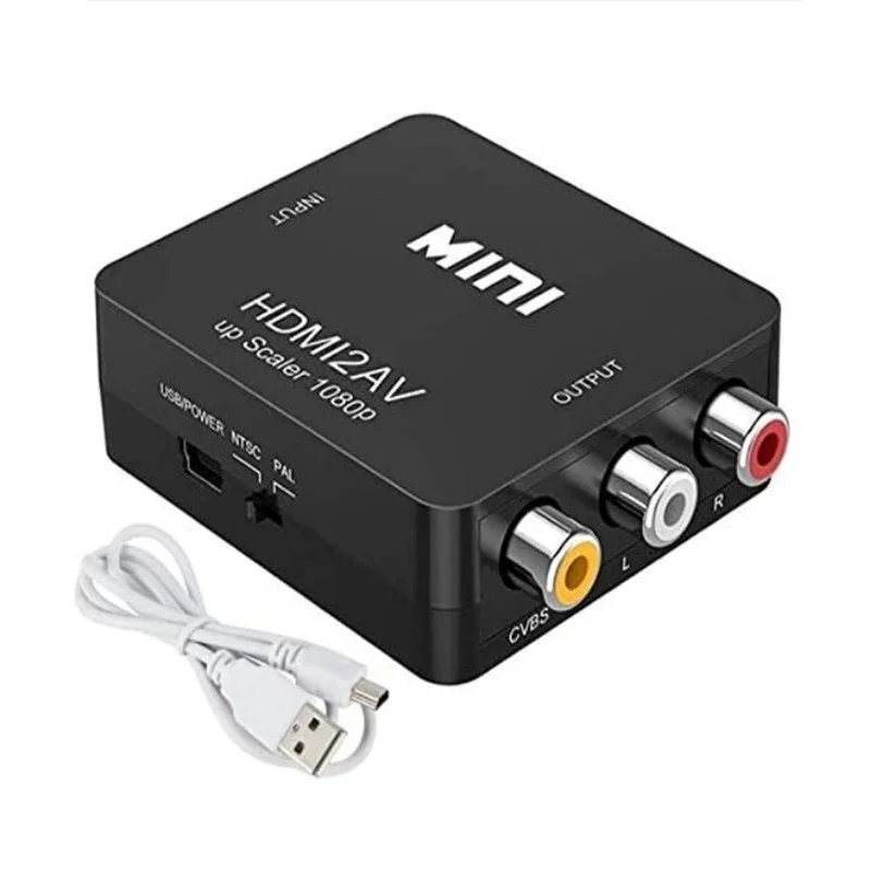 HDMI-compatible to RCA Converter AV/CVSB L/R Video Box HD 1080P 1920*1080 60Hz HDMI2AV Support NTSC PAL Output HDMIToAV
HDMI-compatible to RCA Converter AV/CVSB L/R Video Box HD 1080P 1920*1080 60Hz HDMI2AV Support NTSC PAL Output HDMIToAV