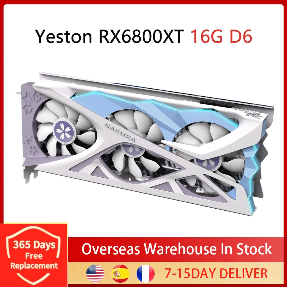 Yeston RX6800XT 16G D6 Graphic Card 21/7nm 2065-2310MHz 16G/256bit/GDDR6 PCI-Express 4.0 Video Card for PC Computer Gaming
Yeston RX6800XT 16G D6 Graphic Card 21/7nm 2065-2310MHz 16G/256bit/GDDR6 PCI-Express 4.0 Video Card for PC Computer Gaming