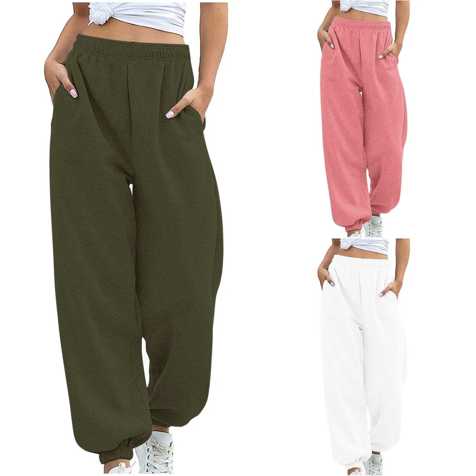 Women'S Bottom Sweatpants Joggers Pants Workout High Waisted Yoga Pants With Pockets Pants for Women
Women'S Bottom Sweatpants Joggers Pants Workout High Waisted Yoga Pants With Pockets Pants for Women